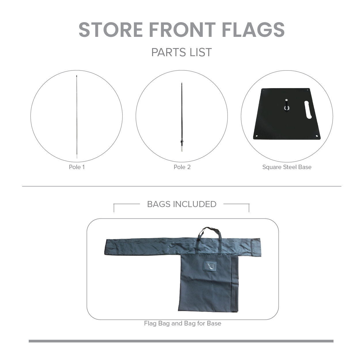 Store Front Flag Parts List
